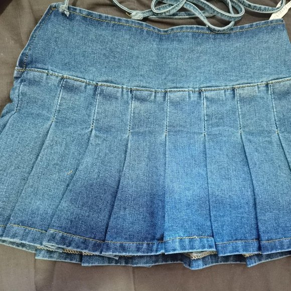 Pleated Denim skirt XS - Picture 3 of 6